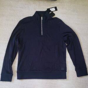 Hugo Boss Navy Zip-Up Sweater